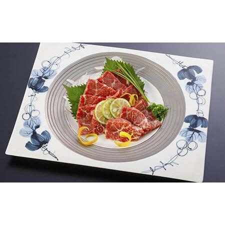 ふるさと納税 国産 プレミアム 三角 バラ 馬刺し 約100g×1パック 専用醤油付き 熊本県高森町