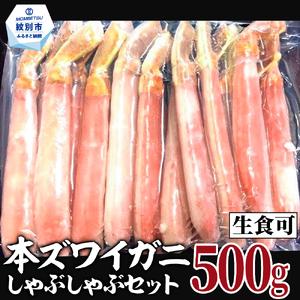ふるさと納税 14-98 【厳選部位のみ】本ズワイガニしゃぶしゃぶ【大】(500g)｜ 生食可 お刺...