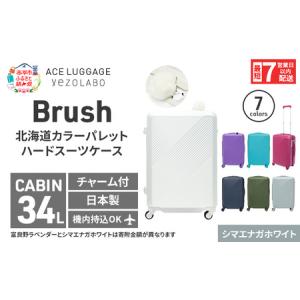 ふるさと納税 スーツケース 最短 7日以内配送 Brush 北海道 カラーパレット LTD 34L CABIN_No.580217706 シマエナガ ホワイト キャリーケース 旅.. 北海道赤平市