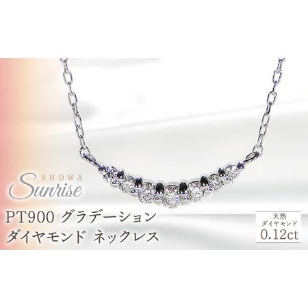 ふるさと納税 【0.12ct】PT900 グラデーション ダイヤモンド ネックレス CSN00201...