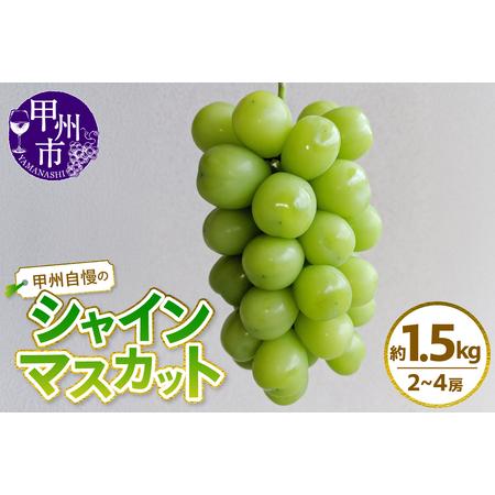 ふるさと納税 甲州自慢のシャインマスカット 約1.5kg（2〜4房入り）【2026年発送】（NK）B...