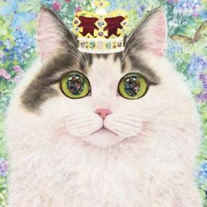 ふるさと納税 猫作家福嶋吾然有が描く、猫のセミオーダー絵画 S4号サイズ 猫 滋賀県大津市