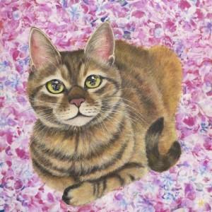 ふるさと納税 猫作家福嶋吾然有が描く、猫のセミ...の詳細画像2