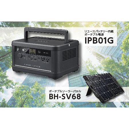 ふるさと納税 M5-03A日産リーフリユースバッテリーポータブル電源 IPB01G　ソーラーパネルセ...