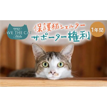 ふるさと納税 保護猫シェルターサポーター 1年間 権利 SAVE THE CAT HIDA PROJ...