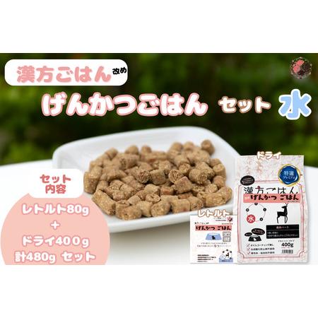 ふるさと納税 漢方ごはん改めげんかつごはん水（ドライ400g＋レトルト1個）セット 北海道札幌市