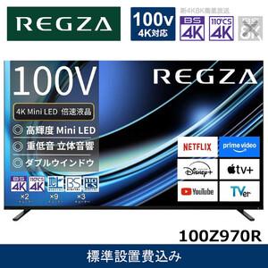 ふるさと納税 TVS REGZA【標準設置費込み】液晶テレビ REGZA ( レグザ ) 100V型 [ 4K対応 / BS・CS 4Kチューナー内蔵 / YouTube対応 ] (要事前.. 神奈川県川崎市