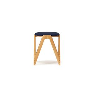 ふるさと納税 CO・DA・MA Low Stool＜オーク＞（NC-010 ネイビー） 北海道東川町