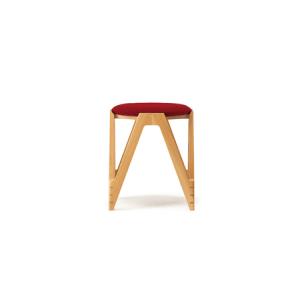 ふるさと納税 CO・DA・MA Low Stool＜オーク＞（NC-158 レッド） 北海道東川町