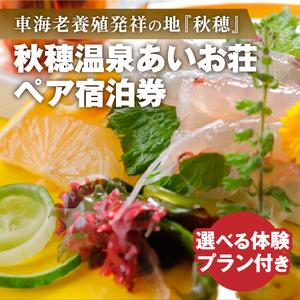 ふるさと納税 A087 瀬戸内海を臨む秋穂温泉あいお荘宿泊と選べる体験プラン 山口県山口市