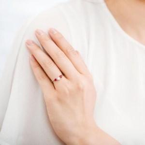 ふるさと納税 【高島屋選定品】＜京セラ＞クレサンベール＜ルビー／天然ダイヤモンド ＞PTリング PT900 リング カジュアル 7月誕生石 京都府京都市
