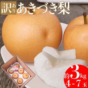 ふるさと納税 【ふるさと納税】＜2026年9月中旬〜10月上旬ごろ発送予定＞＜訳あり 規格外 あきづき梨 3kg(4〜7玉)＞先行受付予約 家庭用 自宅用 .. 高知県佐川町
