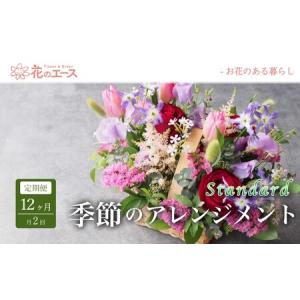 ふるさと納税 【12ヶ月定期便 月2回 計24回】季節のおまかせフラワーアレンジメント ＜スタンダード＞ 【2031】 岩手県花巻市