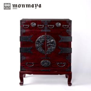 ふるさと納税 仙台箪笥　二尺猫足　両開き　木地呂塗【伝統 工芸品 グッドデザイン賞 タンス たんす 和タンス 仙台】 宮城県仙台市