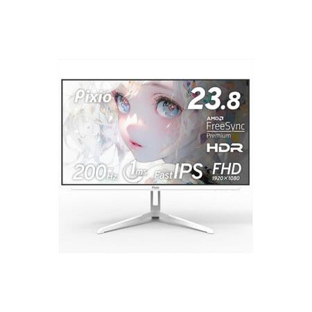 ふるさと納税 Pixio ゲーミングモニター 23.8インチ FHD 200Hz IPS ホワイト/...