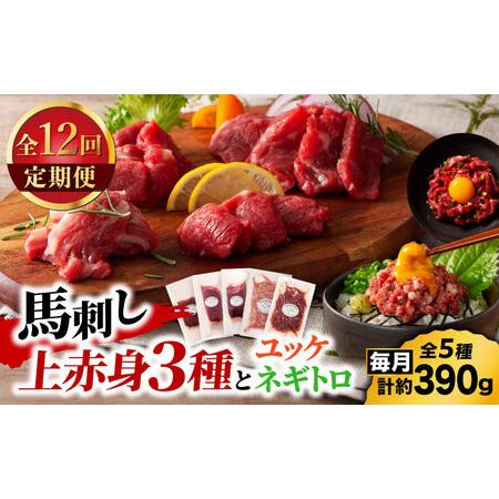 ふるさと納税 【全12回定期便】「本場・熊本の味」 上級赤身3種とユッケネギトロの詰め合わせ 389...