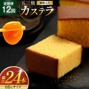 ふるさと納税 カステラ 定期便 五三焼 カステラ 0.6号 310g 2本 12回 計24本 長崎県東彼杵町