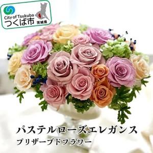 ふるさと納税 プリザーブドフラワー パステルローズエレガンス（プリザーブドフラワー） 茨城県つくば市