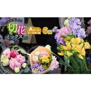 ふるさと納税 何が届くかお楽しみ★【6ヶ月定期便】鶴岡産切花ミックスセット Aコース6回　花蔵（HANAZO）　K-733 山形県鶴岡市