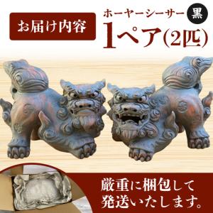 ふるさと納税 シーサー ホーヤーシーサー (黒...の詳細画像4