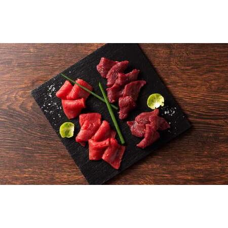 ふるさと納税 熊本特産 馬刺し 赤身 食べ比べ セット 計約160g 馬刺 ふじ馬刺し 国産馬刺し ...