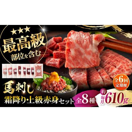 ふるさと納税 全6回定期便 熊本特産フジチクオリジナル 特選馬刺しの8種セット 3895 トロ BH...