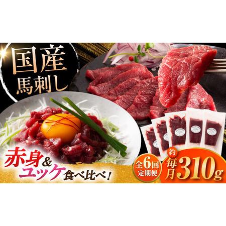 ふるさと納税 【全6回定期便】国産馬刺しと ユッケ 計約310g ユッケBHAD088 熊本県菊陽町
