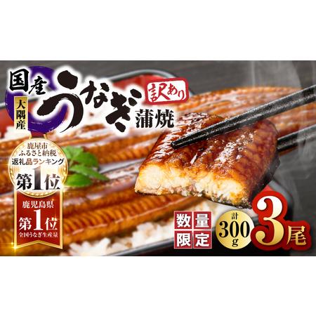 ふるさと納税 【 訳あり 】【 数量限定 】 鹿児島県 大隅産 うなぎ蒲焼き 3尾 セット（計300...
