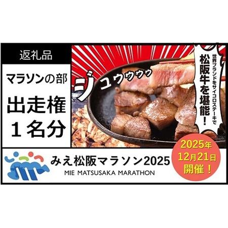 ふるさと納税 みえ松阪マラソン2025(フルマラソン)出走権 1名様分【4.4-11】 三重県松阪市
