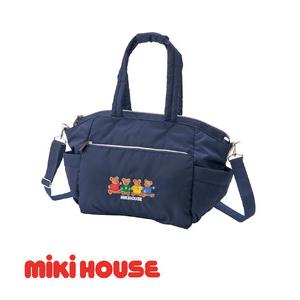 ふるさと納税 T108 ミキハウス ミキハウスベア マザーバッグ【mikihouse マザーズバッグ かばん レディース バッグ マザー ボストンバッグ 紺 20.. 大阪府八尾市