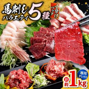 ふるさと納税 令和8年熊本地震復興支援 馬刺しスライス 約1.03kg5種類タレ付き馬刺しAYAF010 熊本県合志市