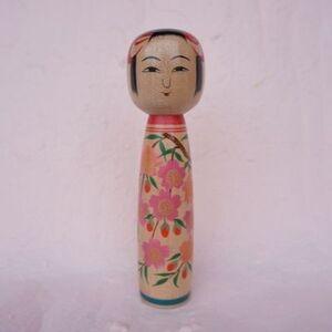 ふるさと納税 No.0493蒔絵こけし８寸 土湯こけし工人近野明裕作 福島県福島市