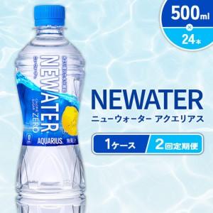 ふるさと納税 【2回定期便】アクエリアス ニューウォーター 500ml PET【コカ・コーラ】ペットボトル 1ケース(24本) 定期便 2回(48本) セット .. 宮崎県えびの市