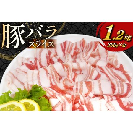 ふるさと納税 豚肉 宮崎県産 豚バラ しゃぶしゃぶ用 300g 4p 計 1.2kg セット [TR...