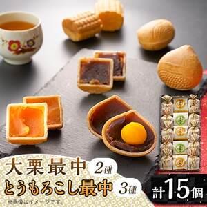 ふるさと納税 秋留の大栗最中　秋川のとうもろこし最中　詰め合わせ(15個入)【お茶ぞっぺの中島屋(あ...