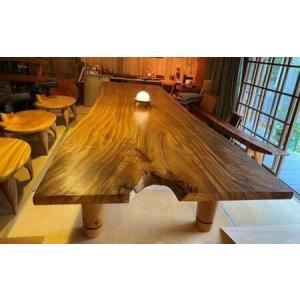 ふるさと納税 【1点限り】『秦心工房』一枚板4メートルのテーブル＜配送不可：北海道・沖縄・離島＞ 工芸品 手作り ハンドメイド 手仕事 テーブ.. 福岡県八女市