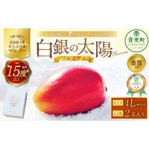 ふるさと納税 ［先行受付］おとふけ産マンゴー「白銀の太陽プレミアム」4Lサイズ×2玉【D28】《2026年11月上旬より発送開始予定》 北海道音更町