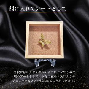 ふるさと納税 パール入り変形本金蝶 ブローチ ...の詳細画像3