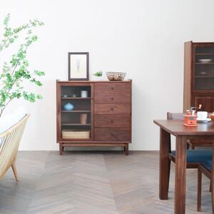 ふるさと納税 旭川家具 MUKU工房オリジナル ジャム サイドボード 100 ウォールナット_04895 北海道旭川市