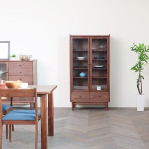 ふるさと納税 旭川家具 MUKU工房オリジナル ジャム キャビネット 引出し ウォールナット_04898 北海道旭川市