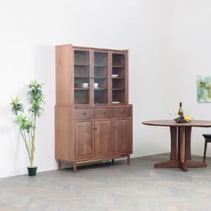 ふるさと納税 旭川家具 MUKU工房オリジナル ジャム カップボード 120 ウォールナット_04905 北海道旭川市