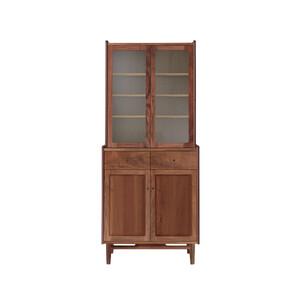 ふるさと納税 旭川家具 MUKU工房オリジナル ジャム カップボード 80 ウォールナット_04907 北海道旭川市