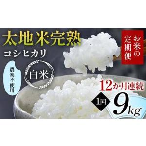 ふるさと納税 【先行予約】お米の定期便 農薬不使用米 太地米完熟 【こしひかり】 白米9kg×12か月連続 ブランド米 お米 精米 白米 人気 F.. 福島県須賀川市