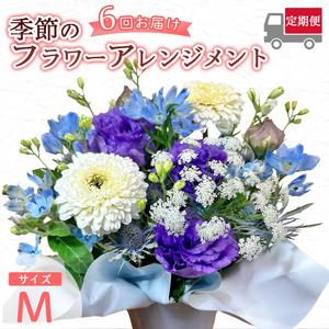 ふるさと納税 【6回定期便】 季節のフラワーアレンジメント （M） | 発送月固定 花 京都府綾部市