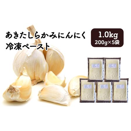 ふるさと納税 あきたしらかみにんにく 冷凍ペースト 1kg（約200g×5袋）　60P3218 秋田...