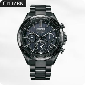 ふるさと納税 シチズン 腕時計 メンズ アテッサ ACT Line / ブラックチタンTMシリーズ CC4055-65E ソーラー電波時計 | 長野県 飯田市 長野県飯田市