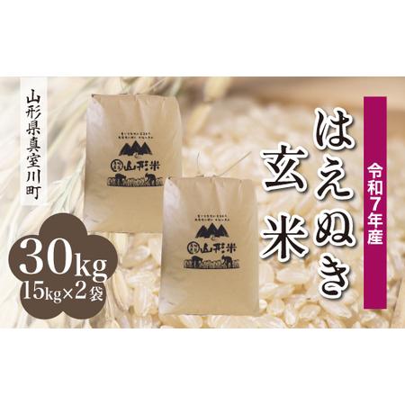 ふるさと納税 ＜令和7年産米＞ 令和8年9月上旬発送 真室川町産 はえぬき 【玄米】 30kg （1...
