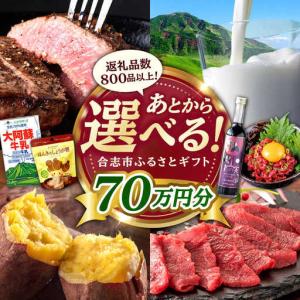 ふるさと納税 【あとから選べる！】合志市 ふるさとギフト 70万円分　【合志市役所】[AYBZ017] 熊本県合志市