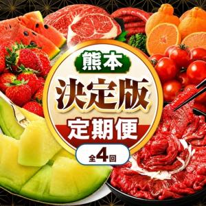 ふるさと納税 【 定期便 4回 】 熊本県 決定版 |（ いちご みかん 不知火 デコポン スイカ メロン あか牛 牛肉 海苔 焼き海苔 馬肉 ウインナー .. 熊本県玉名市