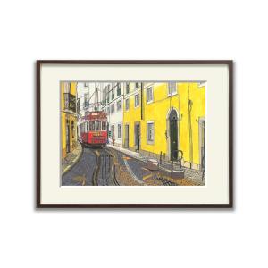 ふるさと納税 アート作品「リスボン」（大） 【169010】 絵画 インテリア アート 芸術品 美術品 東京都渋谷区